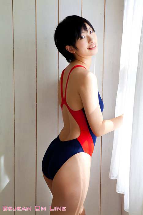 Bejean On Line Photo套图ID1048 201206 School Girls - Yuka Kuramochi短发连体紧身泳