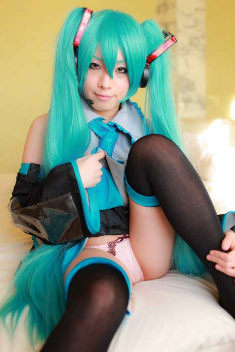 [Cosplay]ID0096 2013.04.18 Vocaloid - New & Ultra Hot Hatsune Miku touches herself [418