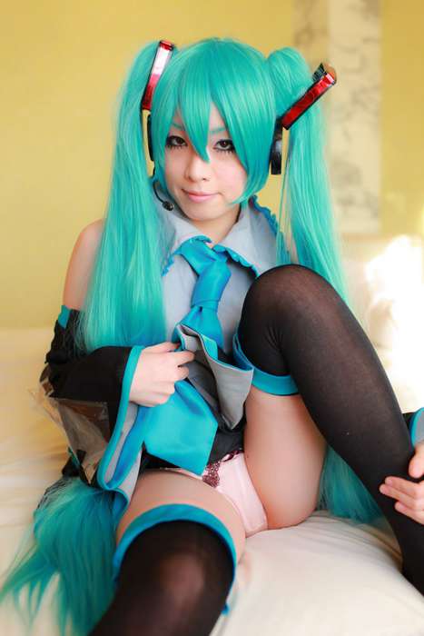 [Cosplay]ID0096 2013.04.18 Vocaloid - New & Ultra Hot Hatsune Miku touches herself [418